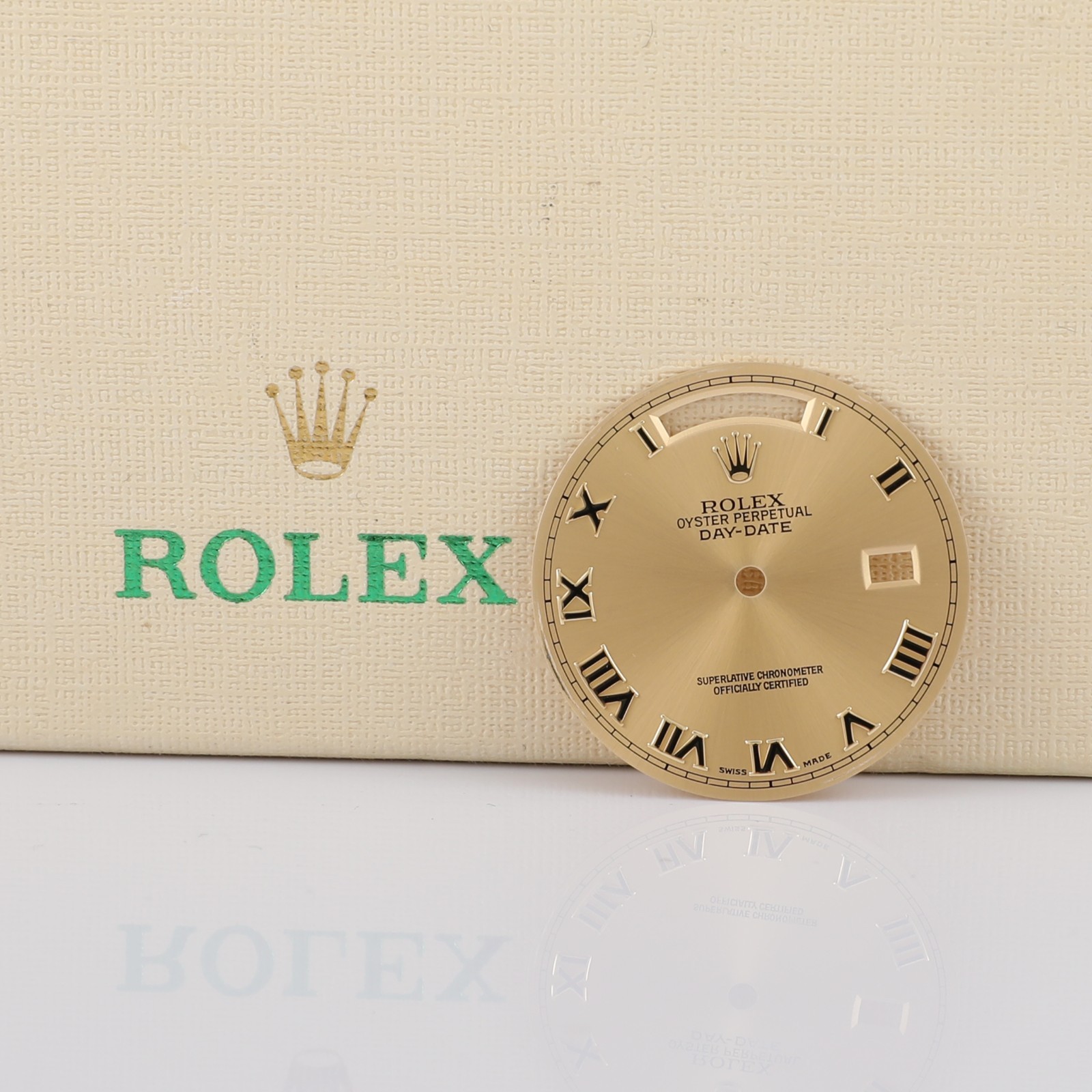 Genuine Rolex Day-Date 36mm Champagne Fat Roman Numeral Dial Part 18238-118238