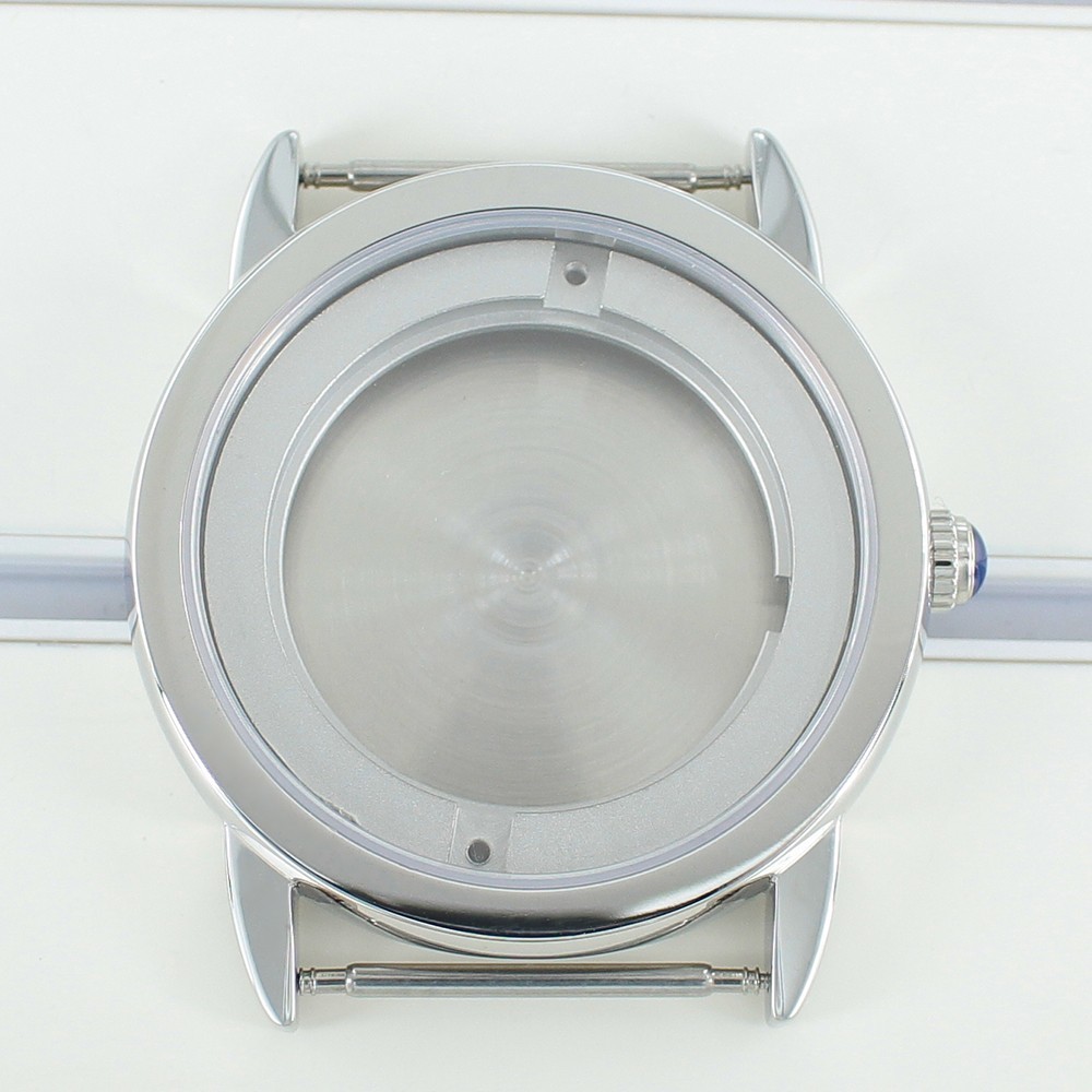 Sapphire 100m Waterproof 42mm Pilot Watch Case Steel Patrimony Mod For ETA 2824