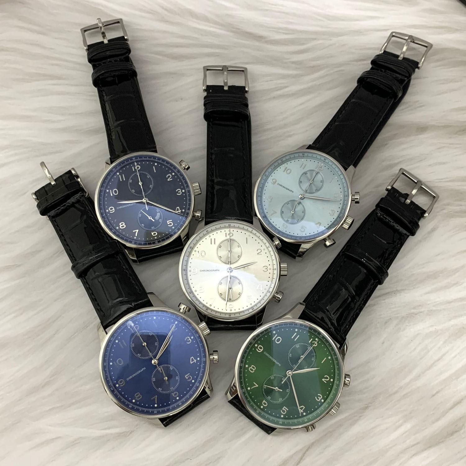 41mm Stainless Watch Case 34.6mm Watch Dial For Vk61 Movement Replacement Parts