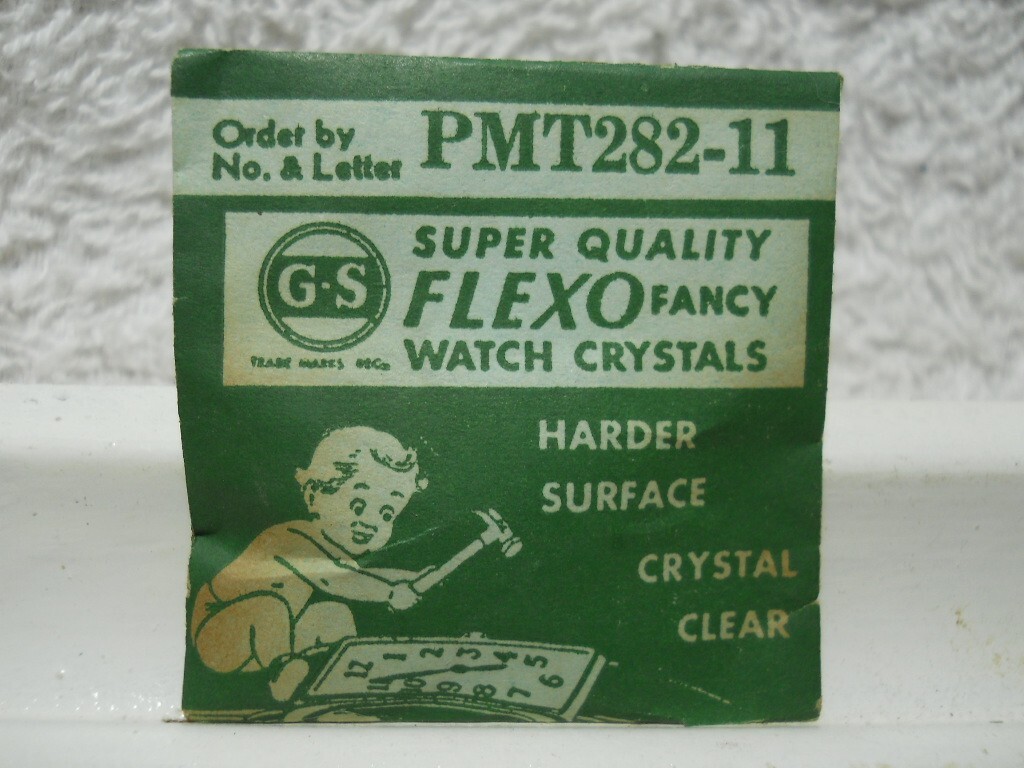 GS PMT282-11 Watch Crystal Fit Helbros Model 90 – 21.4 x 20.0 mm – Replacement