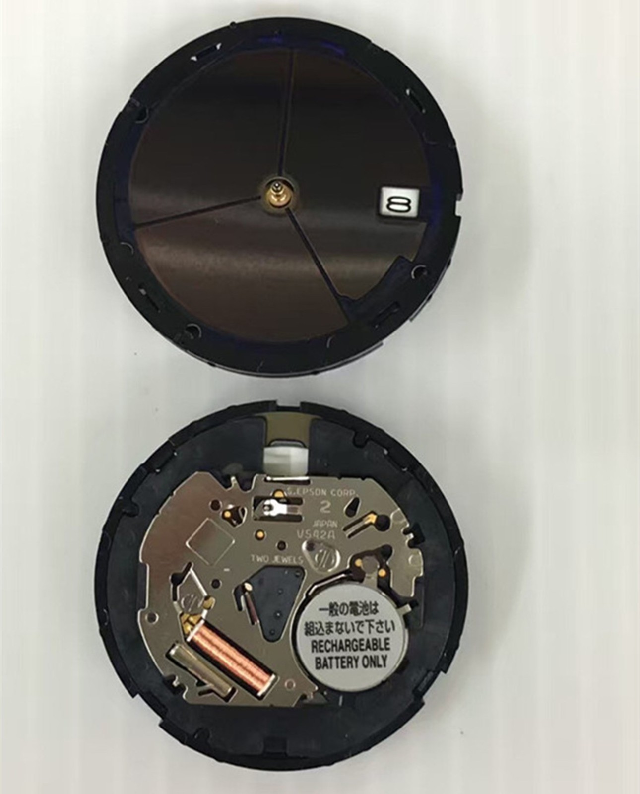 VS42A Black Date Indicator At 3 Solar Watch Movement Replacement Accessories