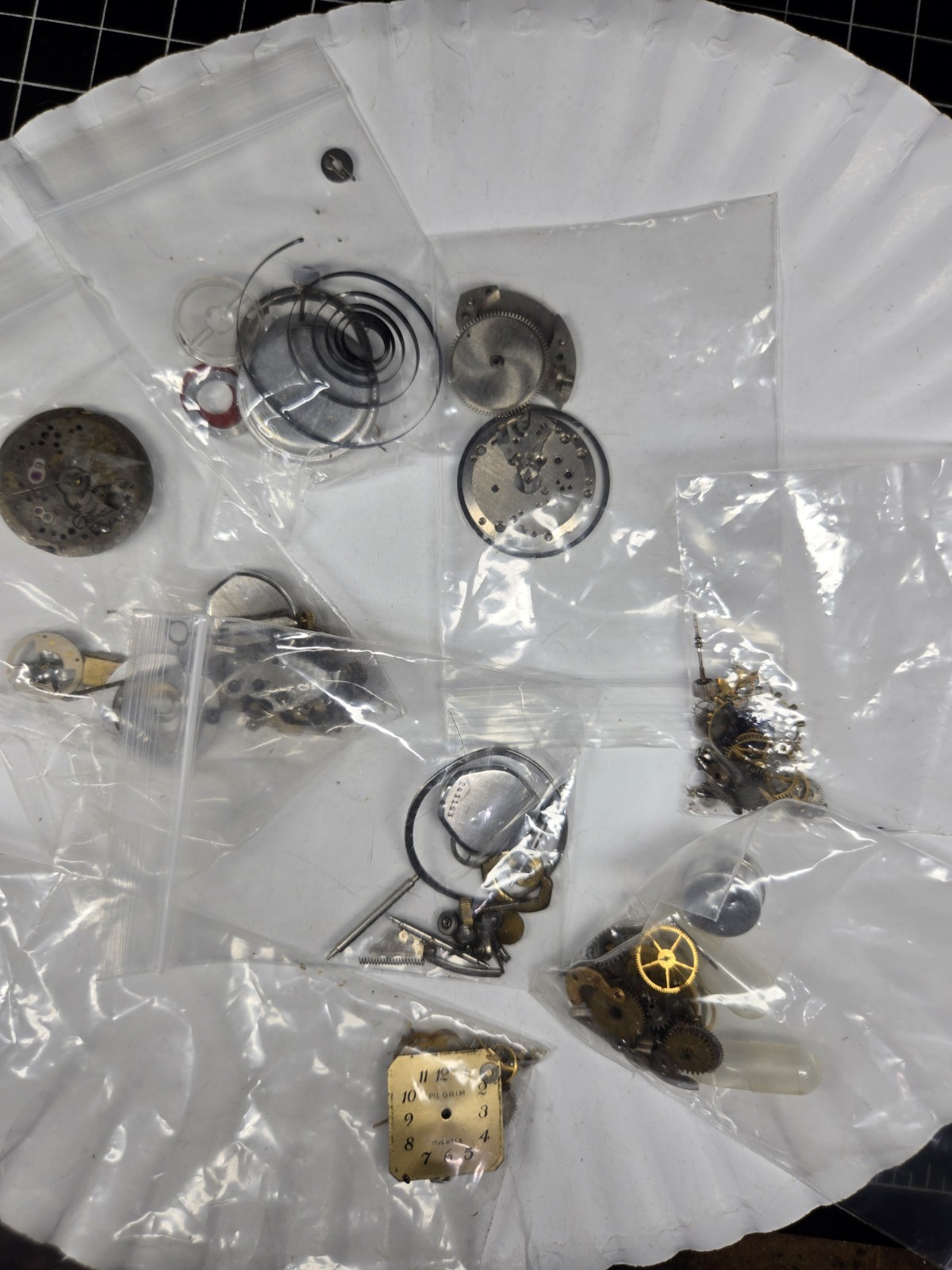 mens watch parts lot watchmaker pocket elgin 555 pilgram waltham bench sweeps
