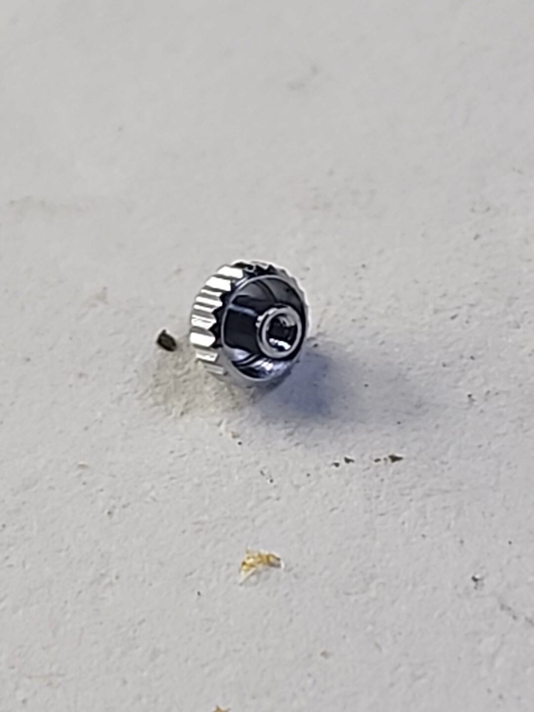 3mm Tap 12 Crown Black Stone Silver Tone Seiko Citizen Dustproof Recessed
