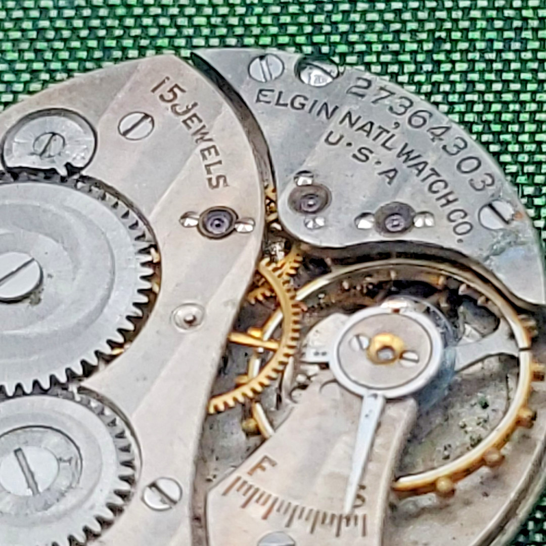 Vintage Elgin 15 Jewels Mechanical Wrist Watch Movement Faces Mechanisms Misc