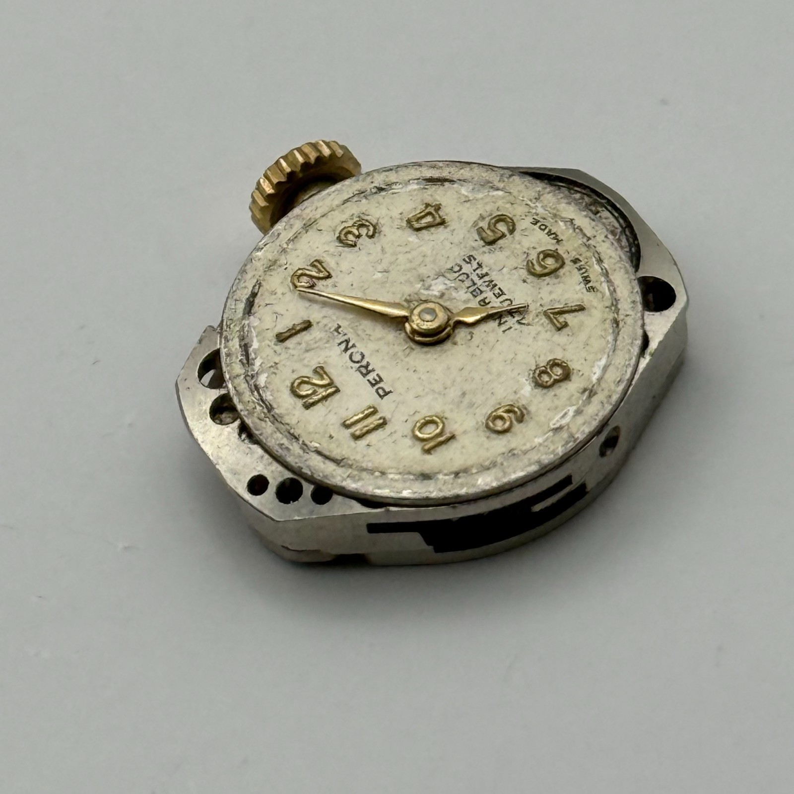 FHF 69-21 Watch Movement Perona 17 Jewels Swiss Manual Wind Parts Repair 15.3mm