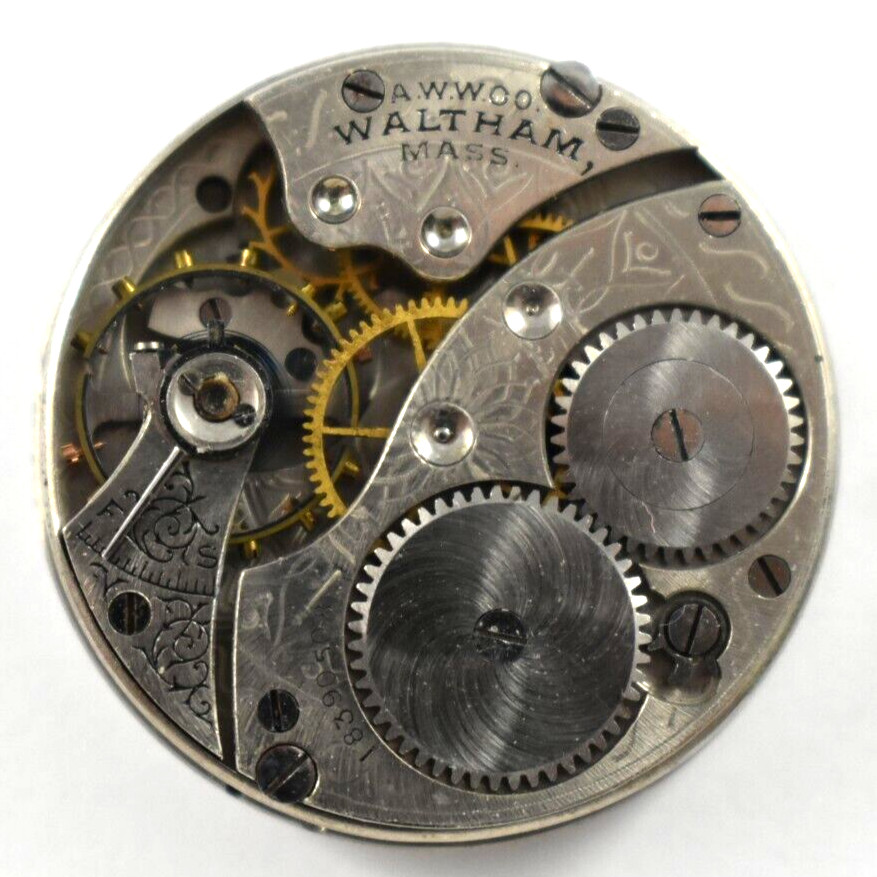 Vintage Waltham Seaside 0s 7J Hunting Pocket Watch Movement lot.wc