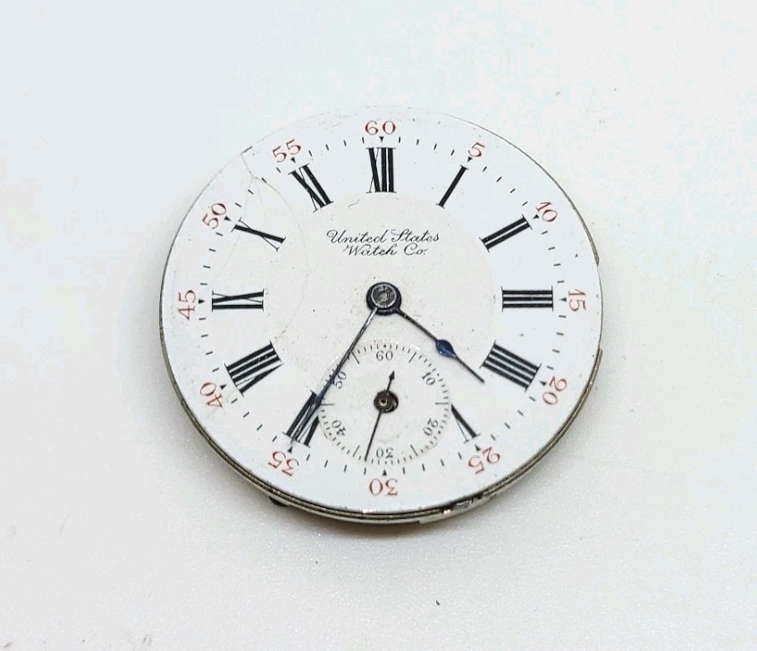 1904 United States Watch Co Model Suffolk Grade 176 7J 0s Pocket Watch Movement