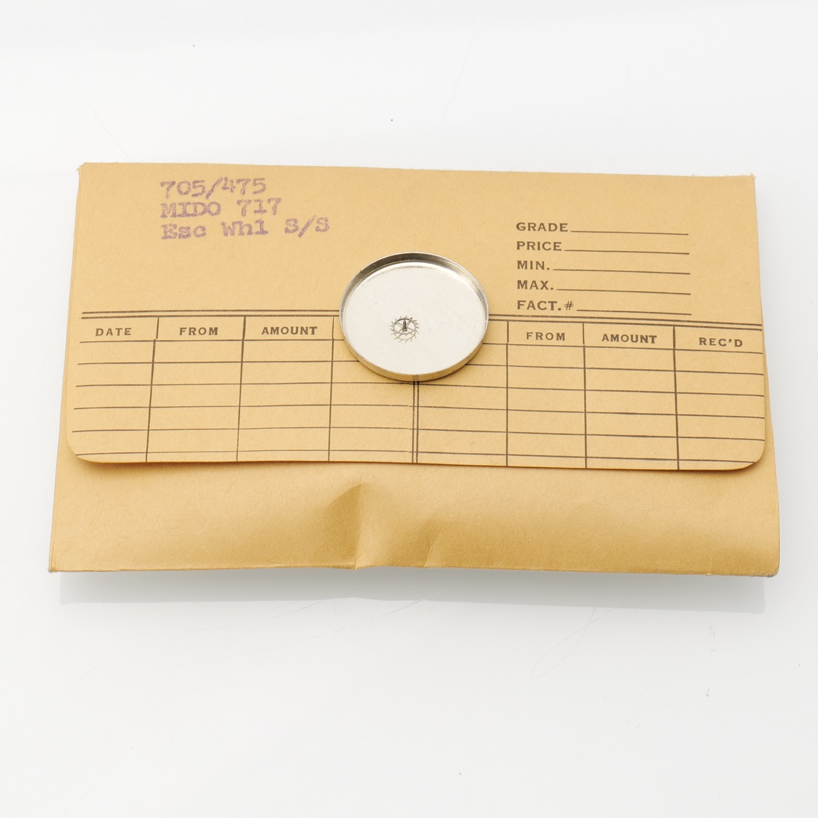 MIDO 717 Escape Wheel Watch Part New Old Stock Bestfit 705/475 Watchmakers