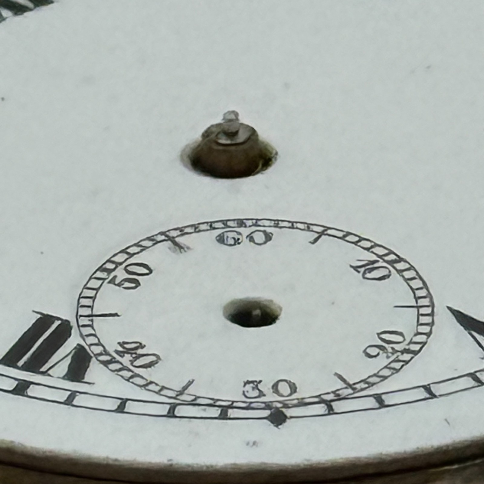 Unidentified Watch Movement Swiss Sub Seconds Manual Wind Parts Repair 24.7mm