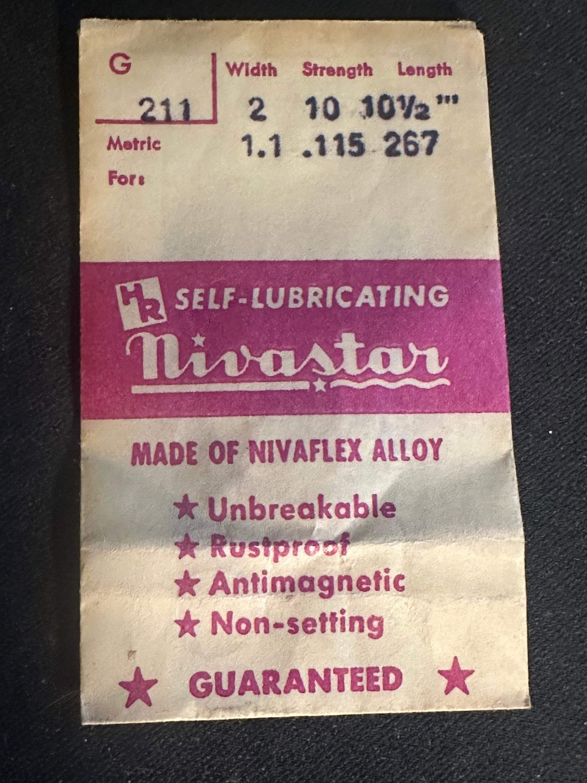 HR Nivastar Mainspring G211 for Gruen caliber 115, 405, 406, 410, 411, etc – All