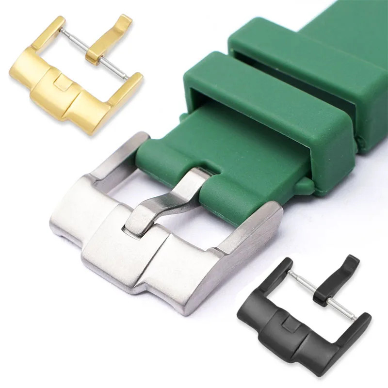 Stainless Steel Watch Strap Buckle 16mm 18 20mm 22 24mm Brushed Band Metal Clasp