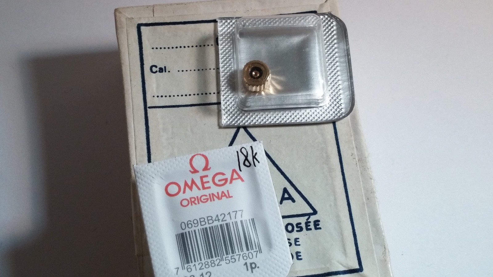 Omega crown 18k yellow solid gold 069BB42177 new sealed