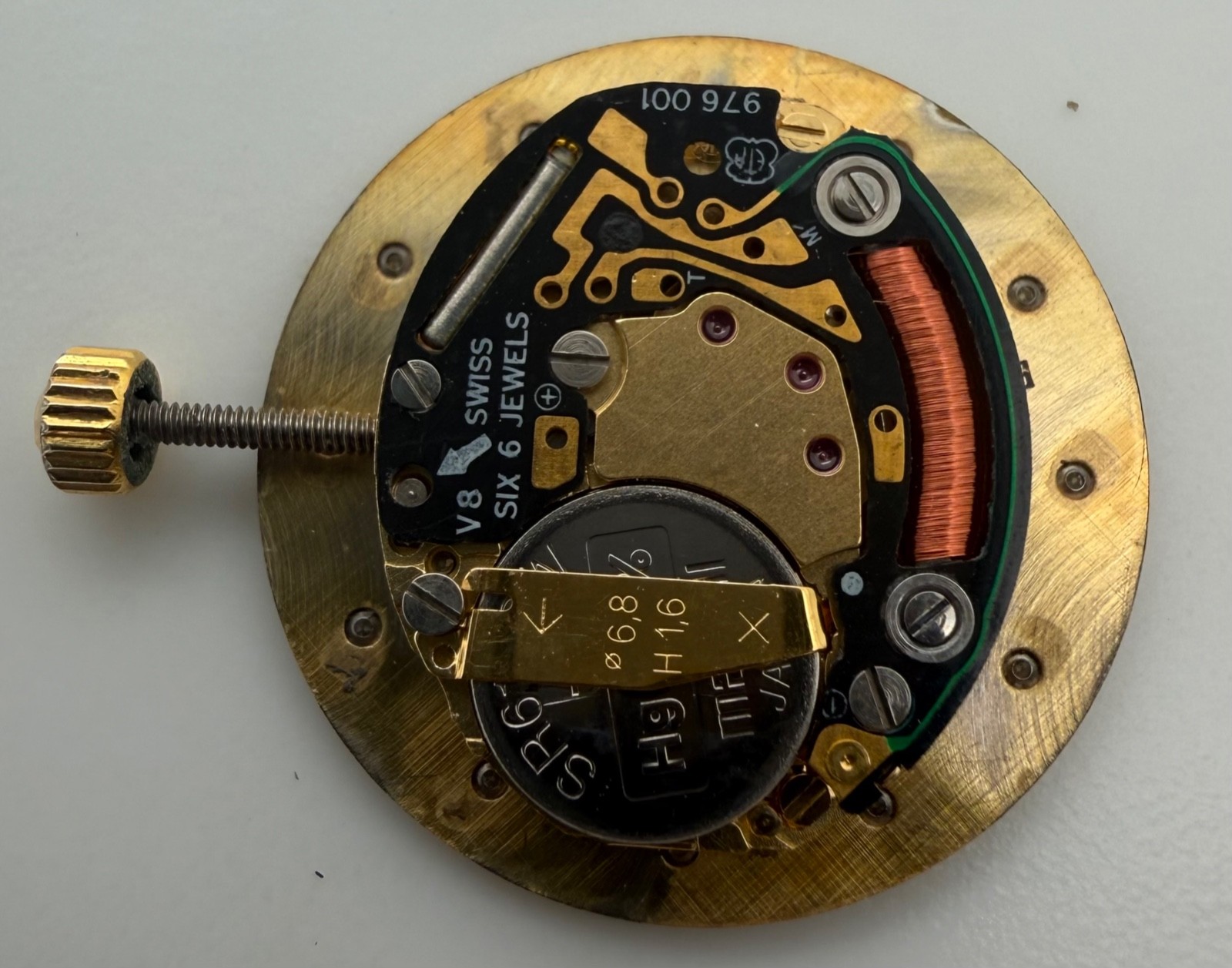 Omega Vintage Gold Tone Diamond Dial Quartz Watch movement works