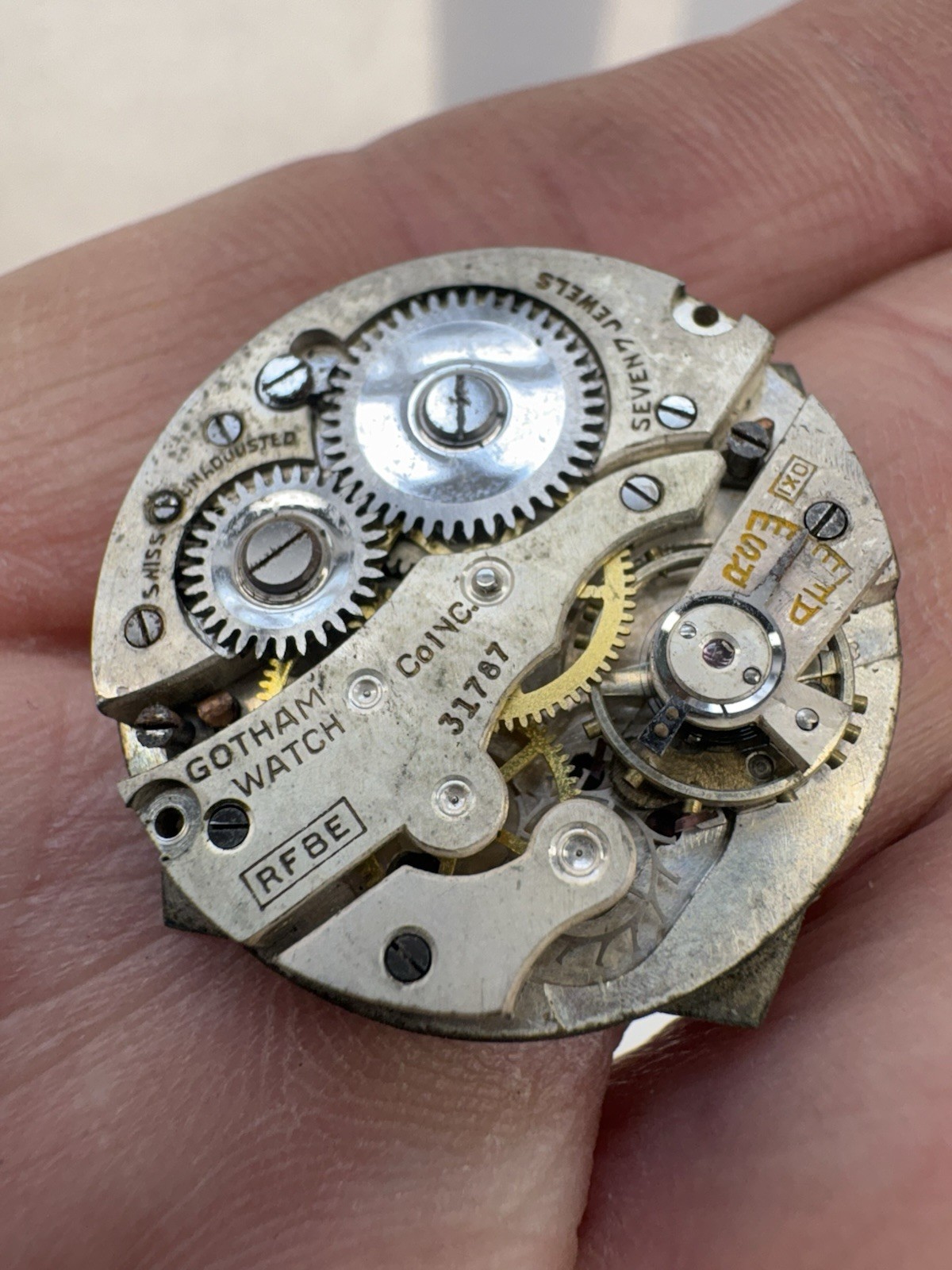 Gotham 17 Jewel Movement RFBE For Parts