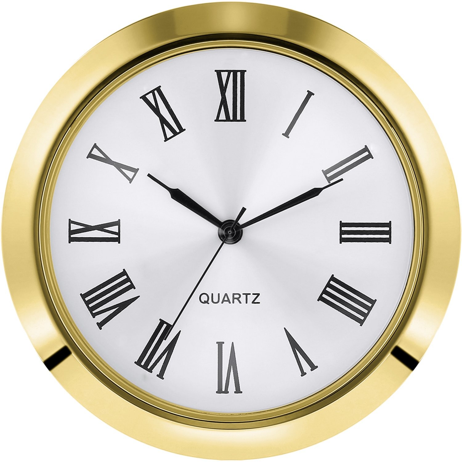 Hicarer 2-1/8 Inch (55 Mm) Quartz Clock Fit-up/Insert with Arabic Small, Gold