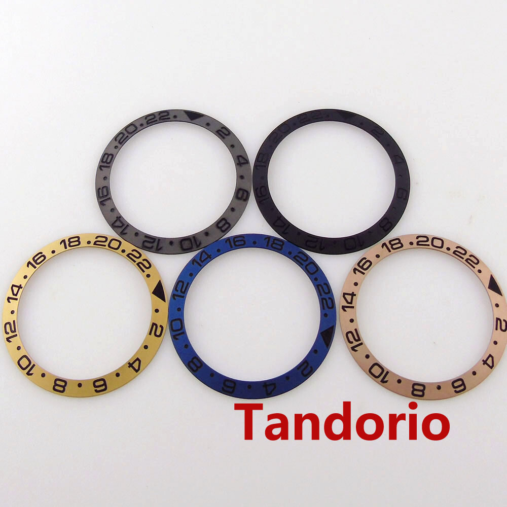 38mm*30.6mm Blue Slope Alloy Watch Bezel Insert Steel Fit SUB GMT Men’s Watch