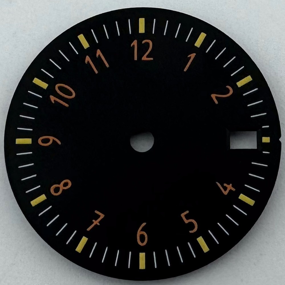 29mm Sterile Dial Fit NH35 Movement 3/3.8 O’clock Crown Green Black Blue White