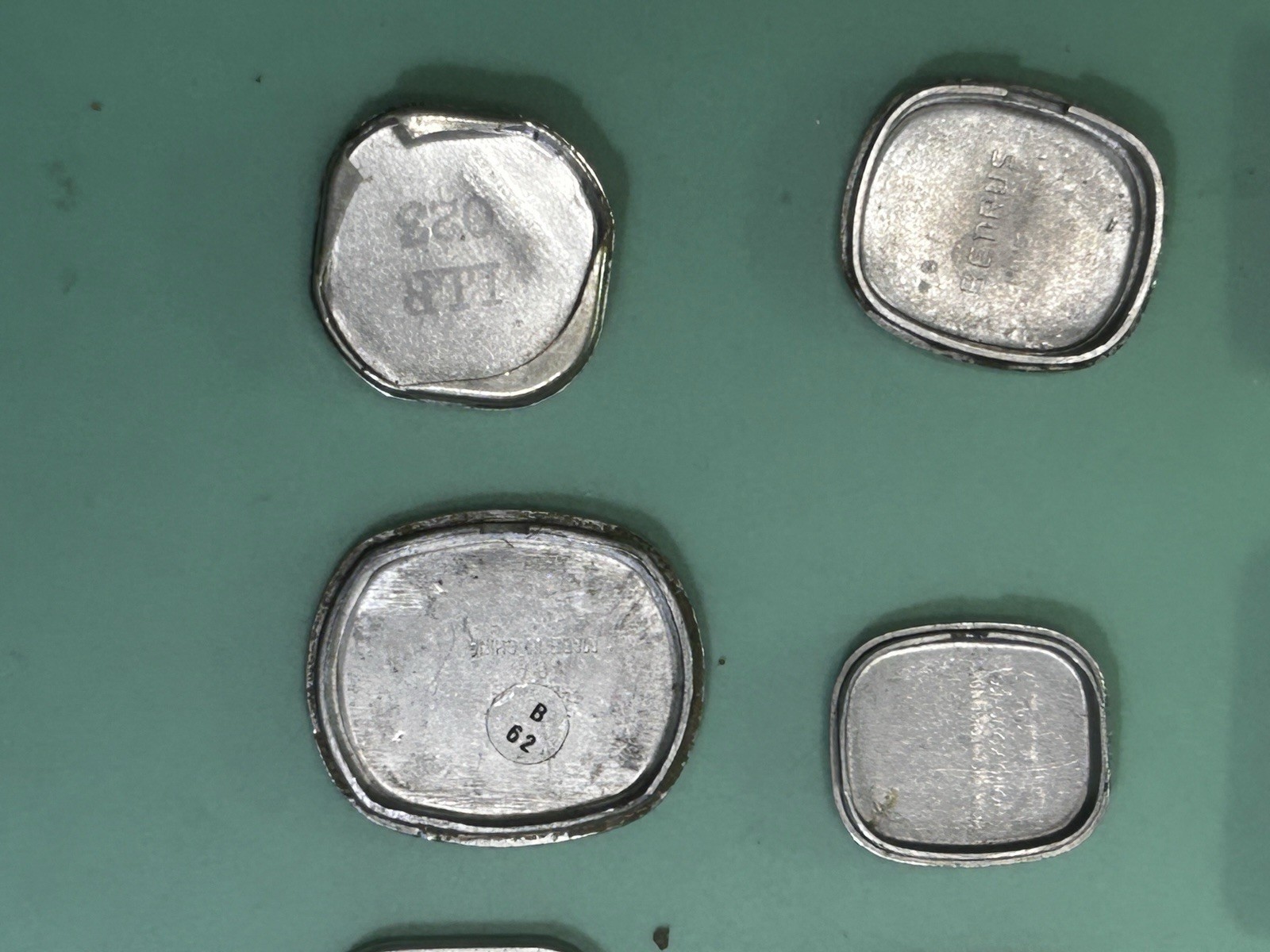 Watch Case Backs – Total of 12 – Various Brands – 1 Lot – 15.2mm – 25.4mm