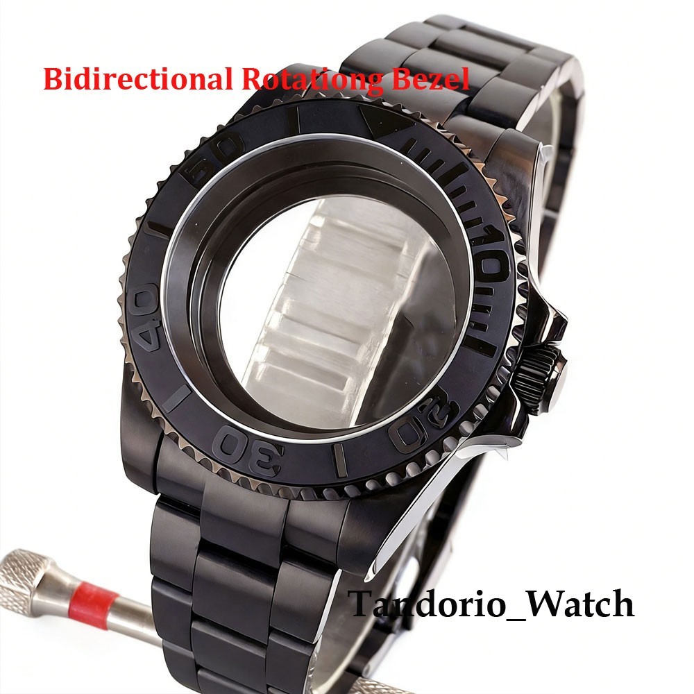 40mm Bi-directional Rotating Belze Diver Watch Case For NH34 NH35 PT5000 Miyota