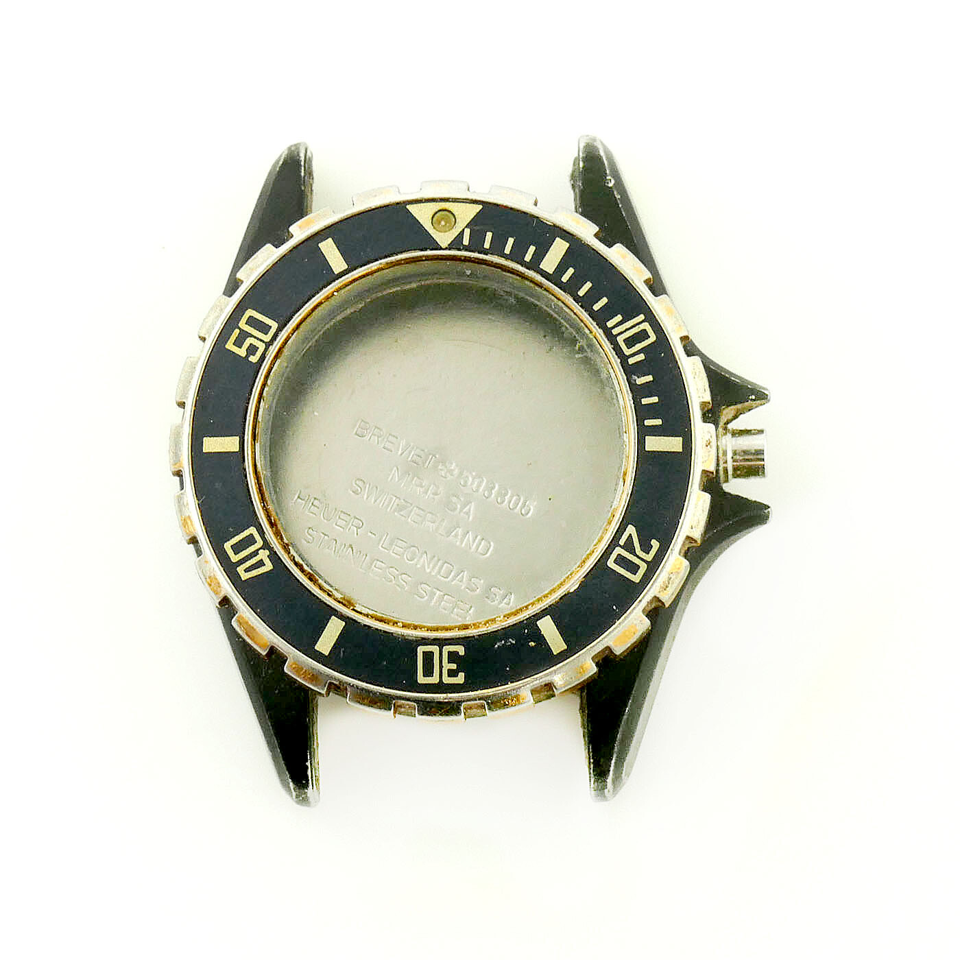 HEUER 980.028 VINTAGE 1000 2-TONE BEZEL+PVD STAINLESS STEEL CASE – PARTS/REPAIRS