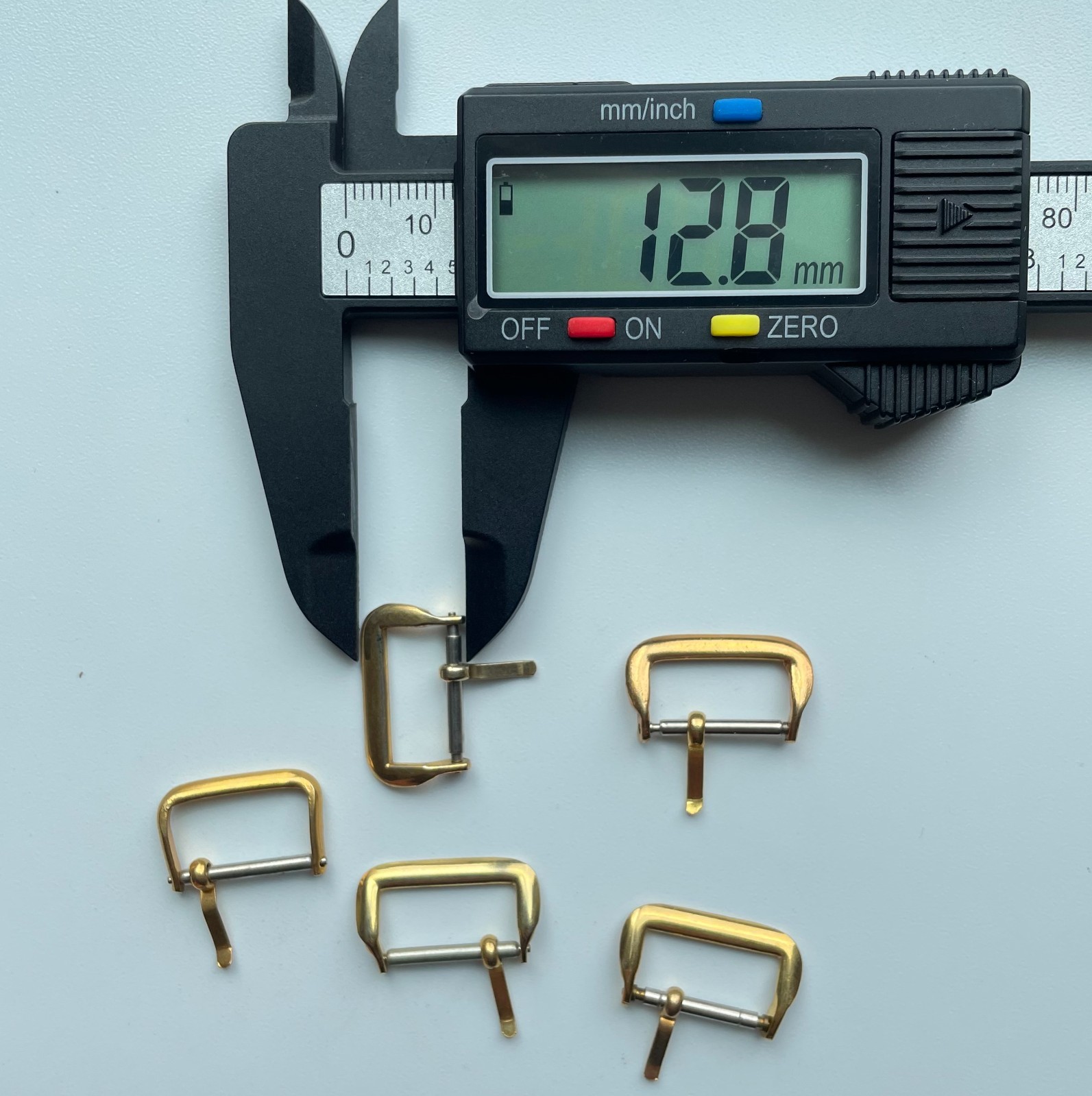 5pc Vintage Gold Plate Watch Buckle Clasp Lot Strap Parts Repair Replacement