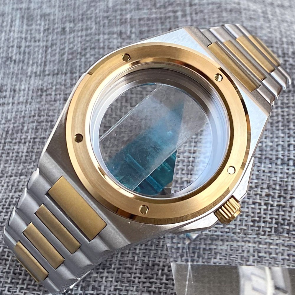 Tandorio 40mm Stainless Steel 10ATM Sapphire Glass Watch Case Fit NH35 ETA2824