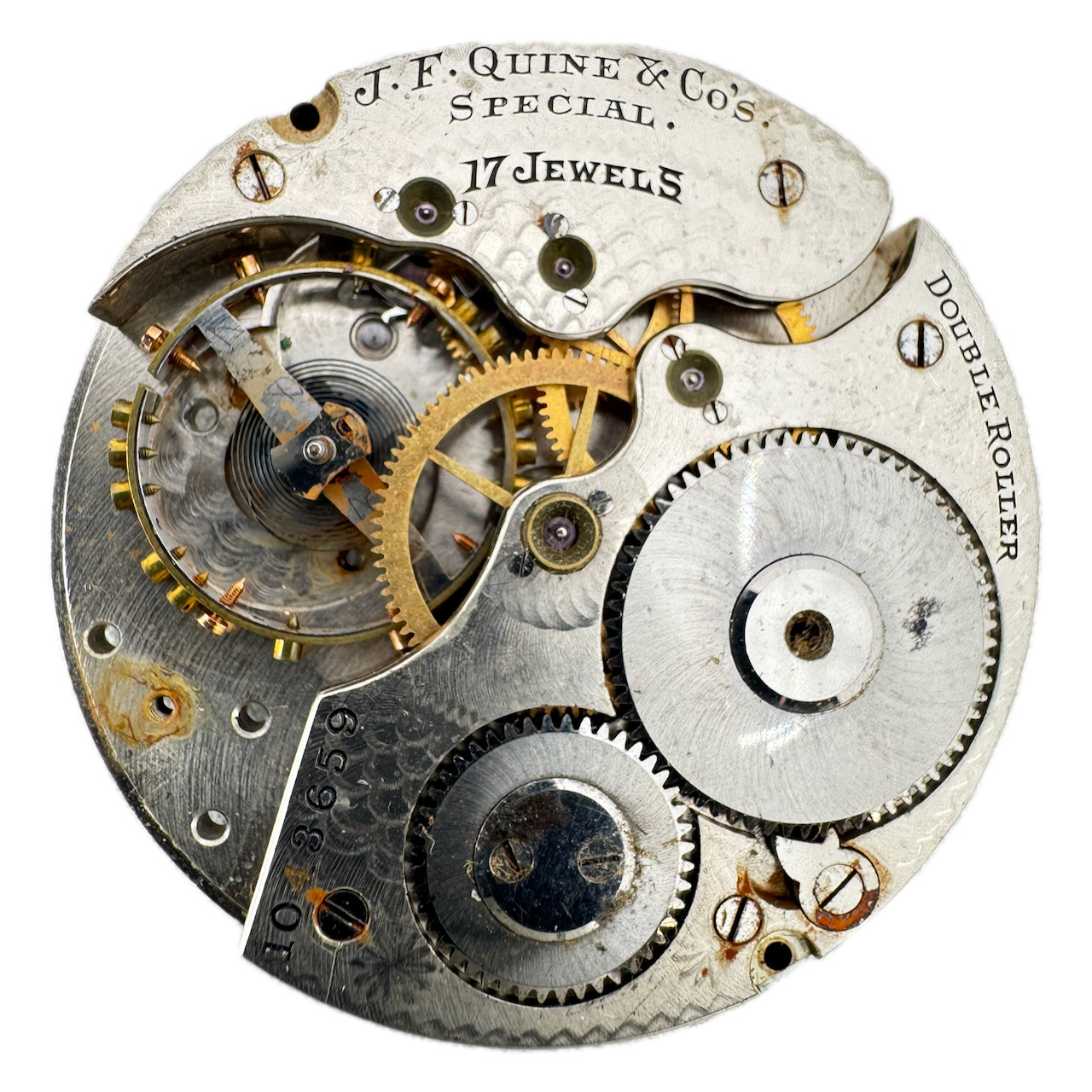Antique 16s 1913 Hamilton Private Label Mechanical Pocket Watch Movement USA 978