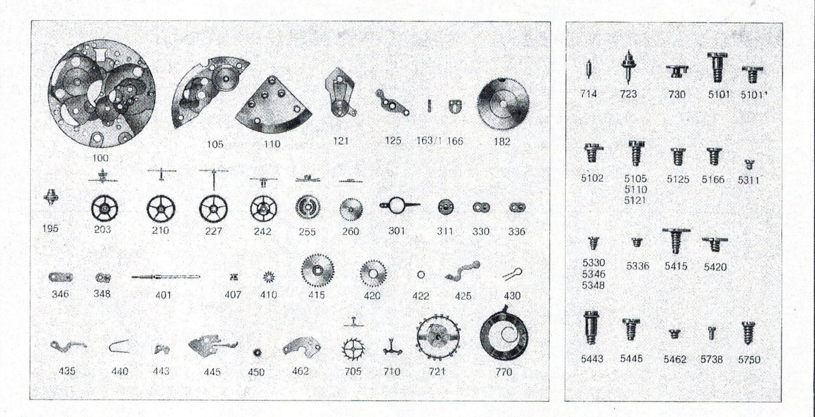 ETA 2391 + other’s – Watch Movement Parts – Choose From List * used & N.O.S*