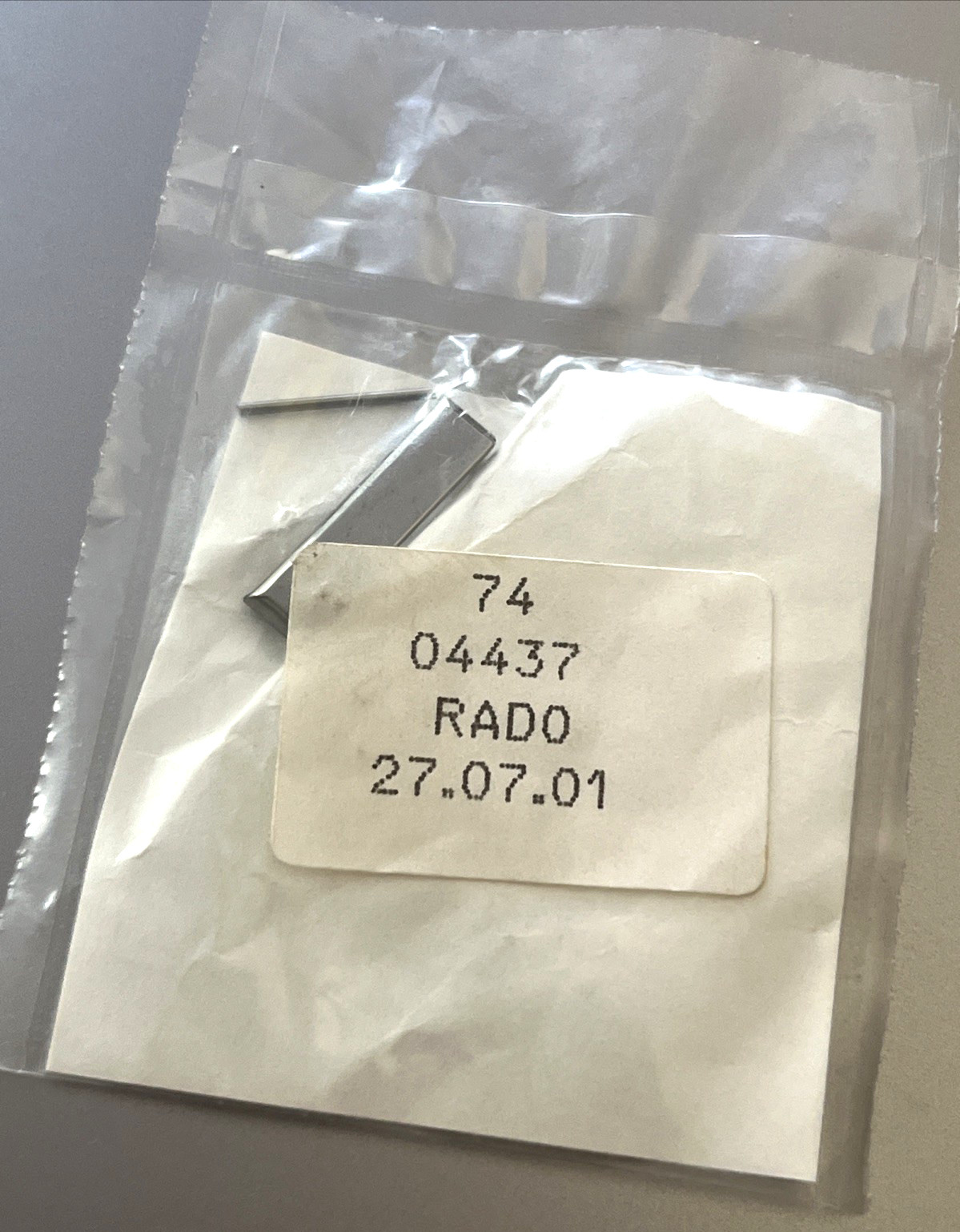 RADO Watch Link Silver Gray Ceramic 19+ mm Ref. 74 04437 Complete SWISS