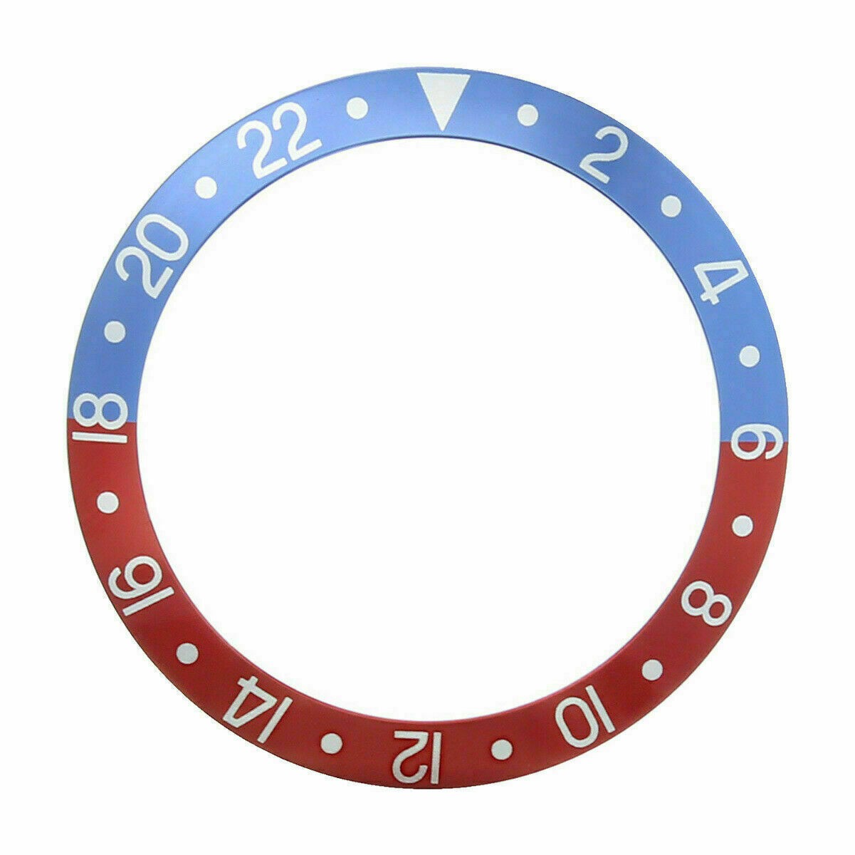 BEZEL INSERT FOR ROLEX GMT WATCH 16700 16710 16713 16718 16760 BLUE/RED FADED