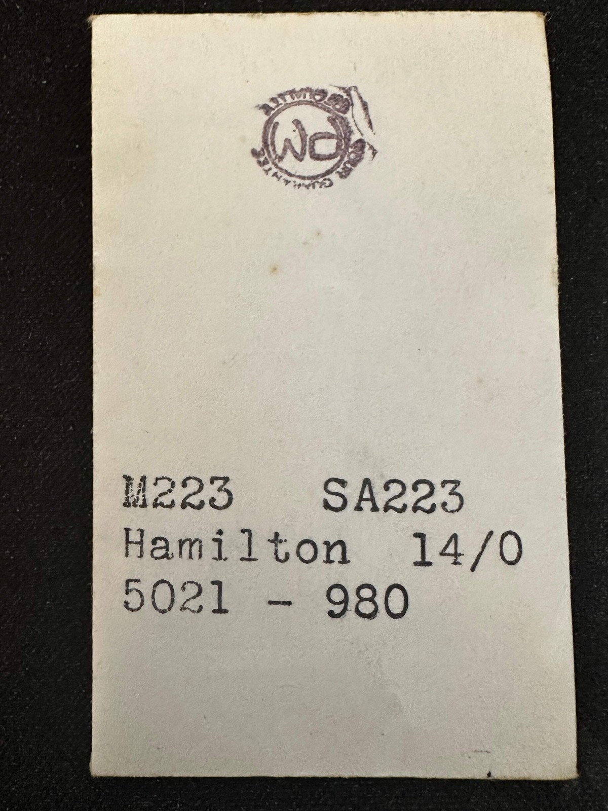 PM Mainspring M223 for 14/0s Hamilton No. 5021 / 718440 – Alloy