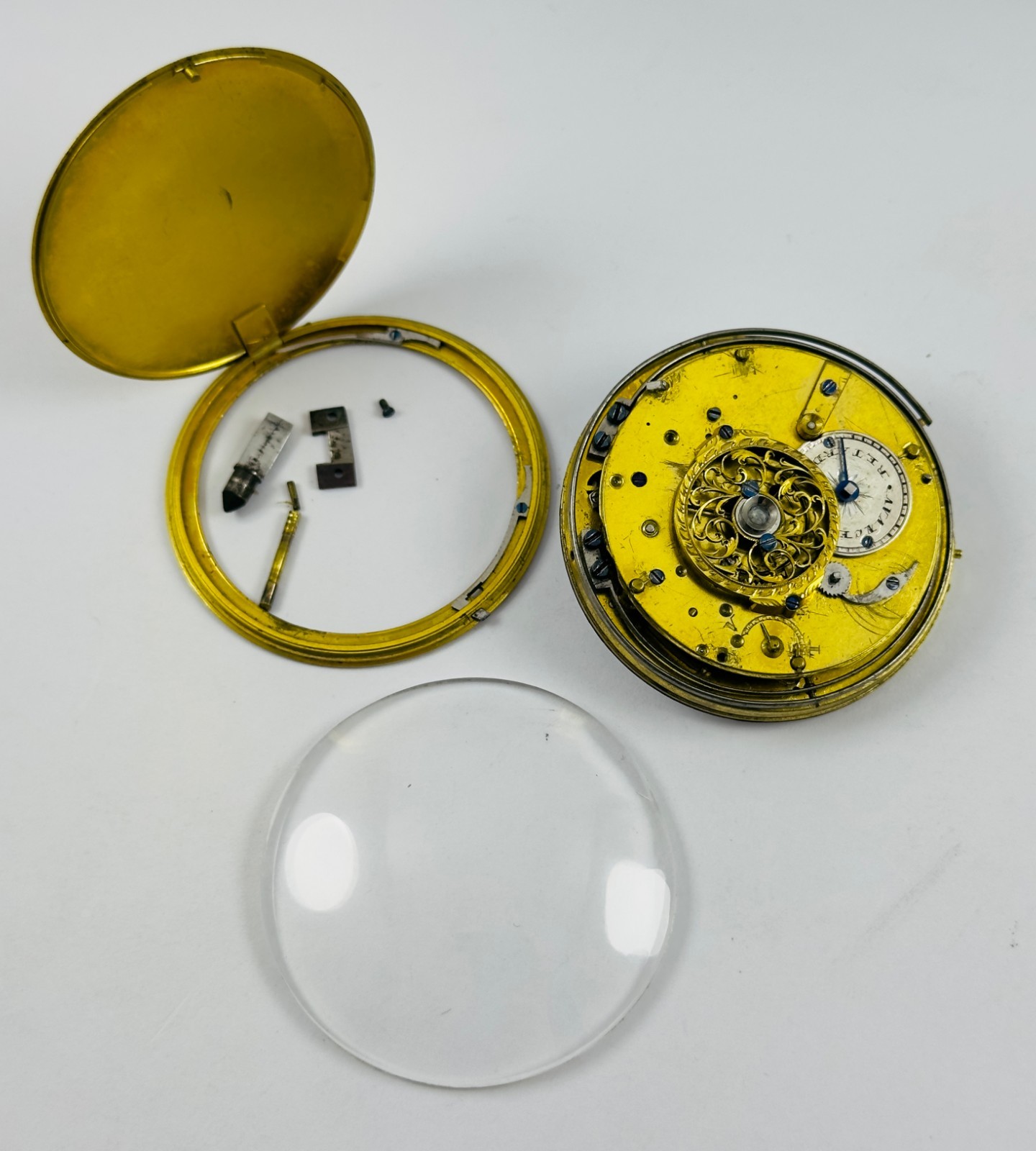 Antique Repeater Fusee Pocket watch Movement and Dial