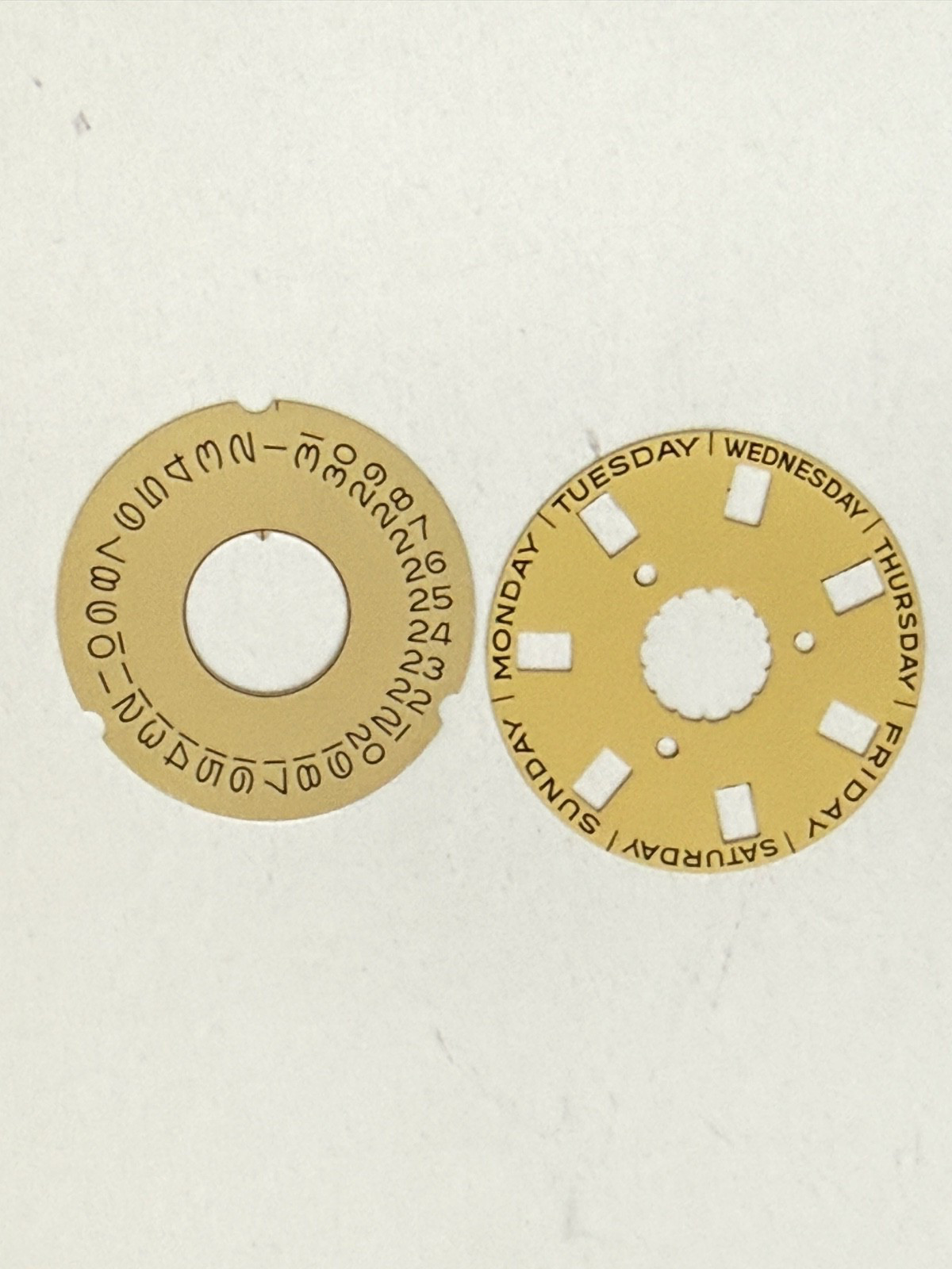 Genuine Rolex 3055 open 6 -9 Beige Day Date Disc English Model 18038 18048 18078