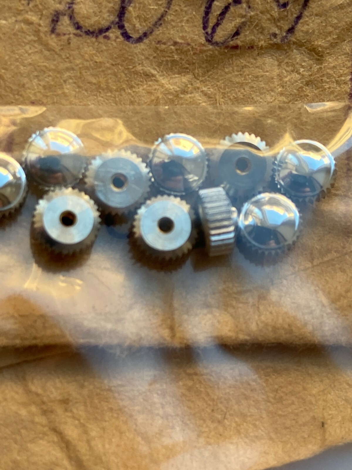 NOS LOT WATCH PARTS CROWN CROWNS 10 PCS JEWELS VOSTOK 2603 WOSTOK NEW OLD STOCK