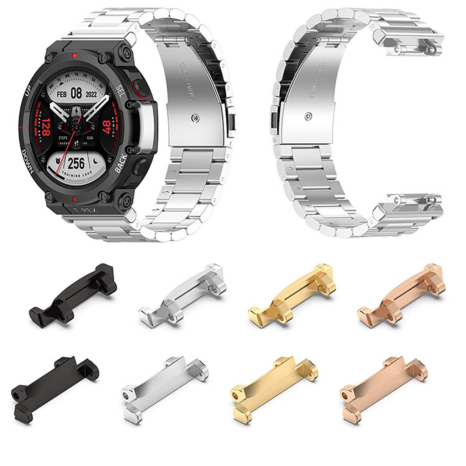 For Huami Amazfit T-Rex 2 Strap Connector Watch Band Buckle Link Adapter 2PCS ##