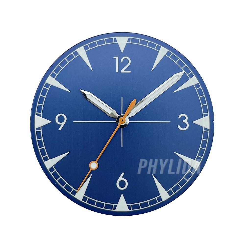 33.2mm Silver Sterile Watch Dial with Brushed Rail and Hands for NH38 NH35