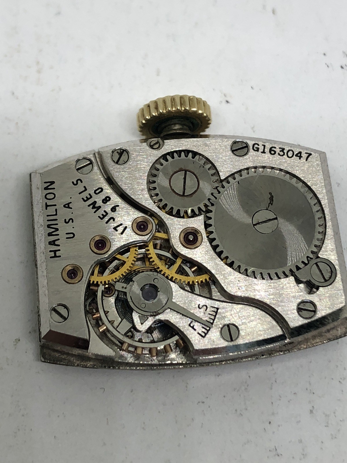 Vintage Hamilton 980 17J Watch Movement *Not Running*