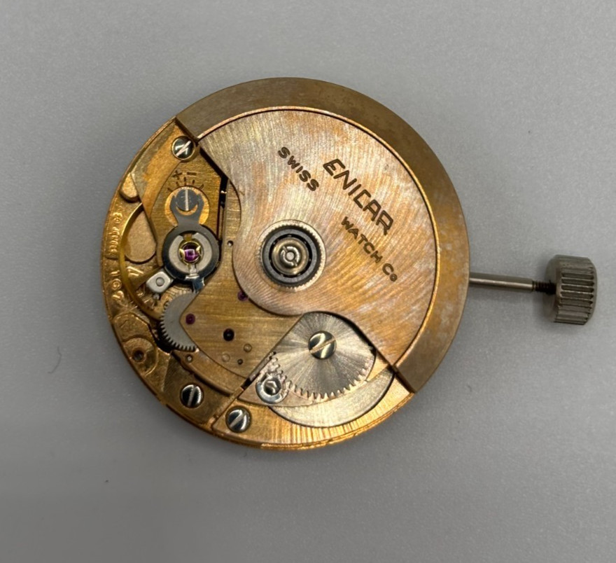Vintage Enicar Caliber 167 Automatic 24 Jewels Swiss Watch Movement Running