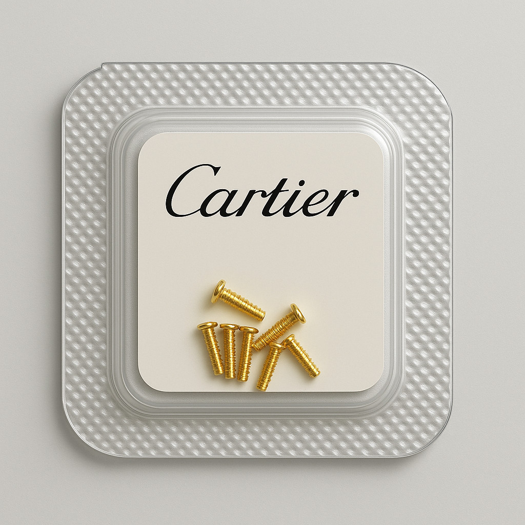 🔩 Genuine Cartier Watch Screws – 1.4×0.4 + M0.9×3.0 mm |Precision Fit |Set of 8