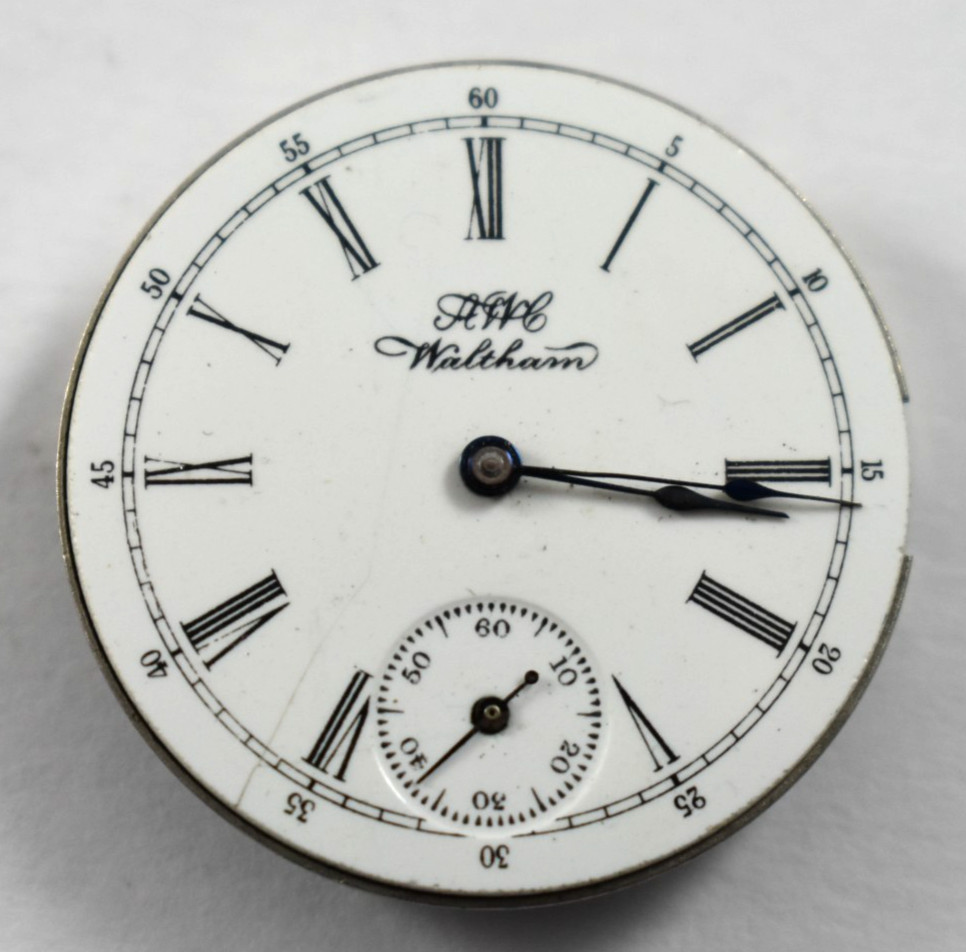 Vintage Waltham Grade 64 0s 11J Hunting Pocket Watch Movement lot.wd