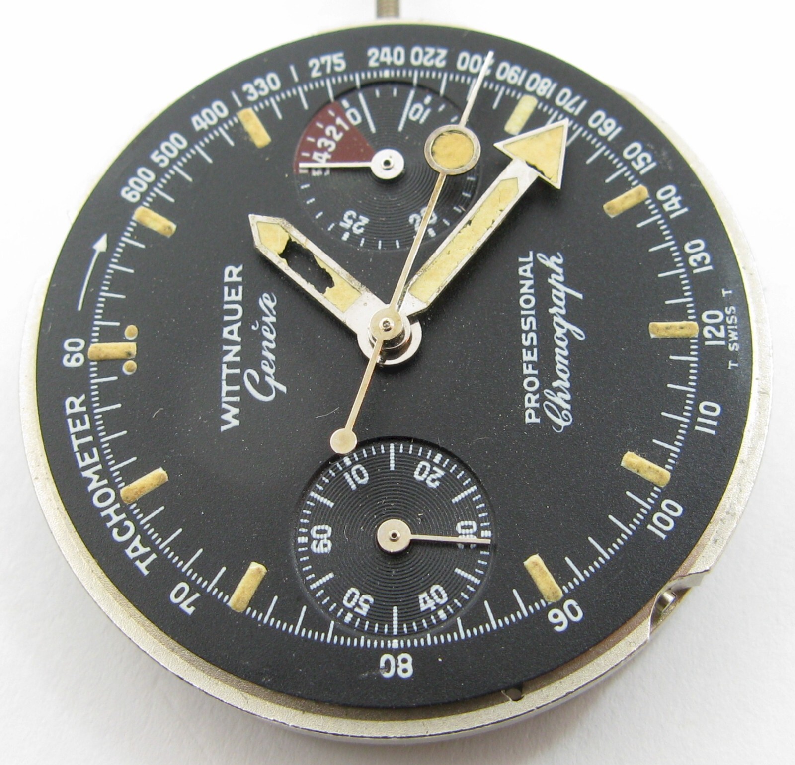 Wittnauer 14A chronograph Valjoux 7733 Watch Movement 17 jewels for parts …