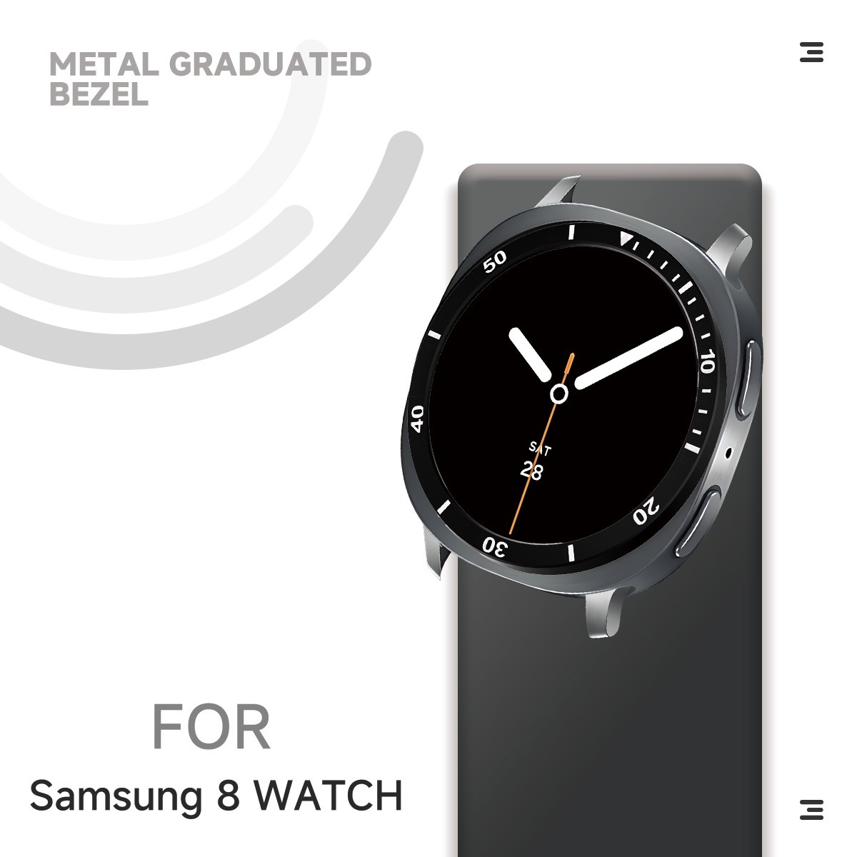 Metal Bezel Ring For Samsung Galaxy Watch 8 40mm 44mm Case Cover Bumper