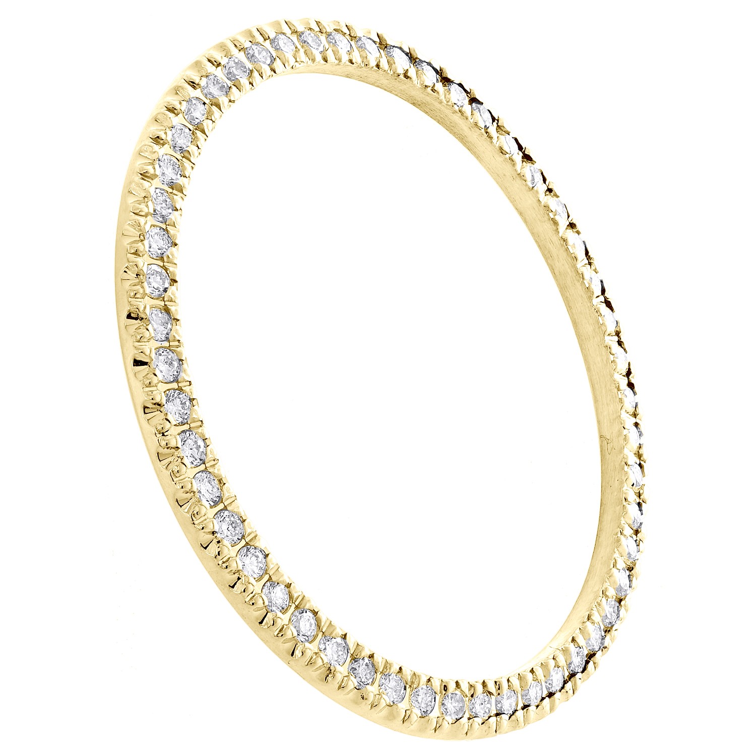 10K Yellow Gold Custom U-Cut Diamond Bezel Fits Rolex Day-Date 36mm Watch 1 CT.
