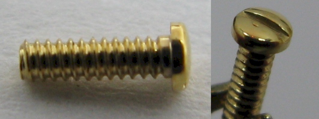 Cartier generic case screw thread 0.9 mm yellow gold plated h = 3.4 mm