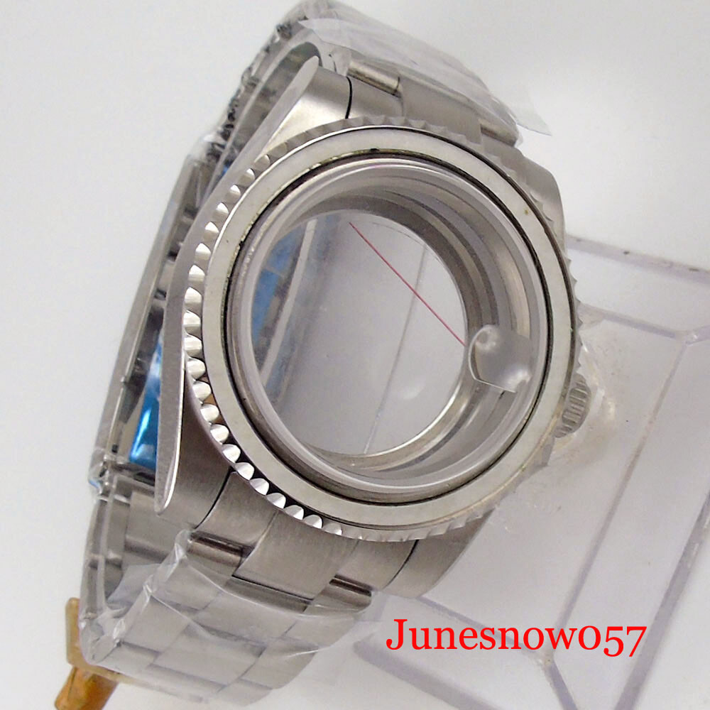 40MM SUB Men Watch for NH35A NH34 ETA 2824 Oyster/Jubilee Sapphire Screw Crown