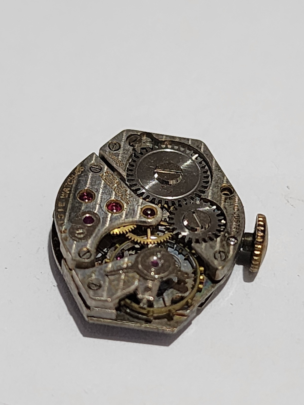 Vintage RENSIE watch movt ladies, 17 Jewels, dial,hands,stem, crown