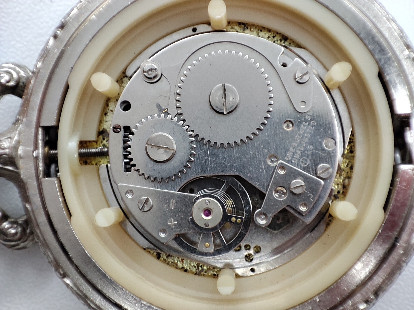 plowing horses working in the field pocket Watch 420 movement 48.7 mm for parts