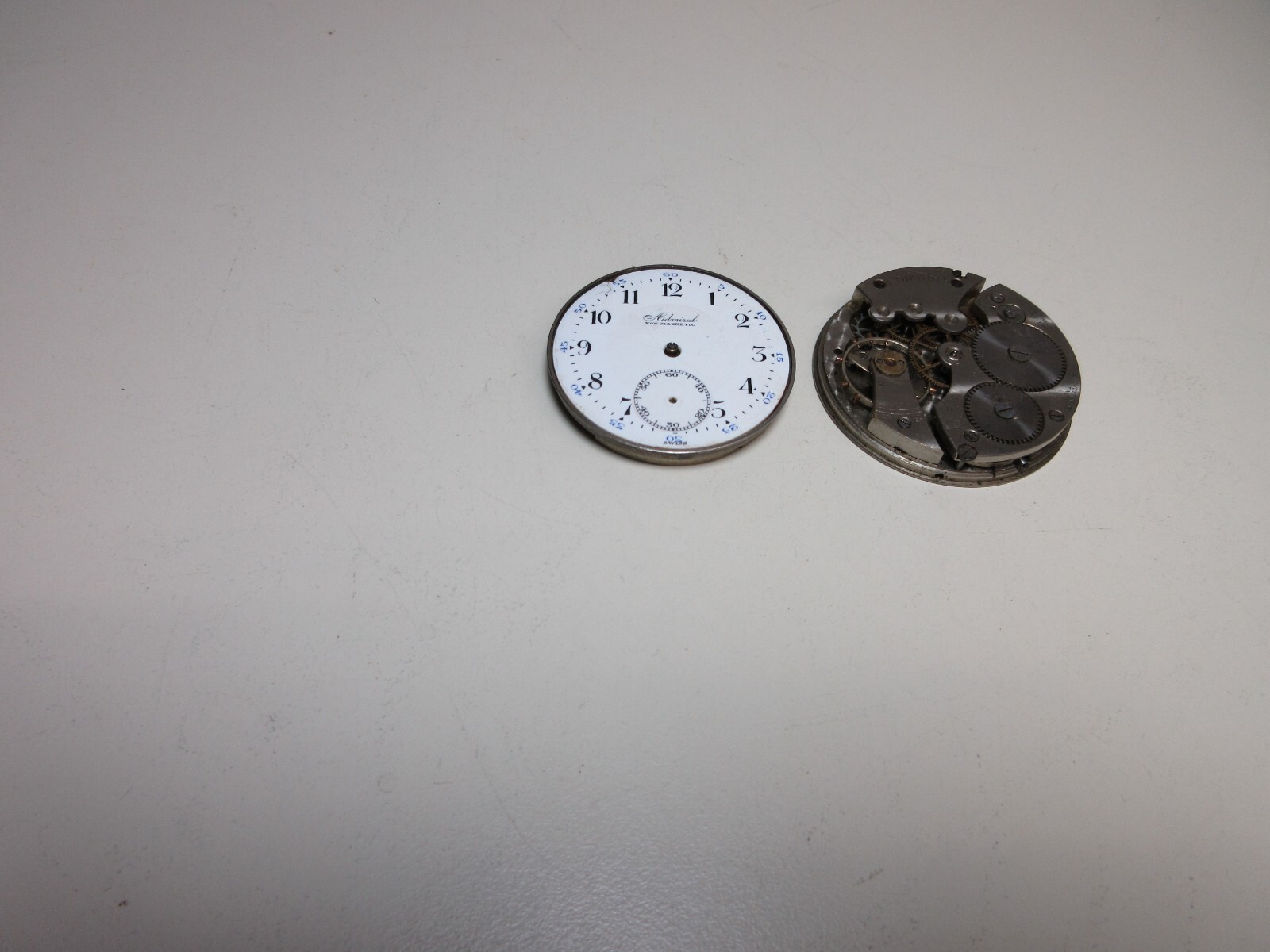 VINTAGE LOT ADMIRAL POCKET WATCH MOVEMENTS WATCHMAKER REPLACEMENT PARTS #32