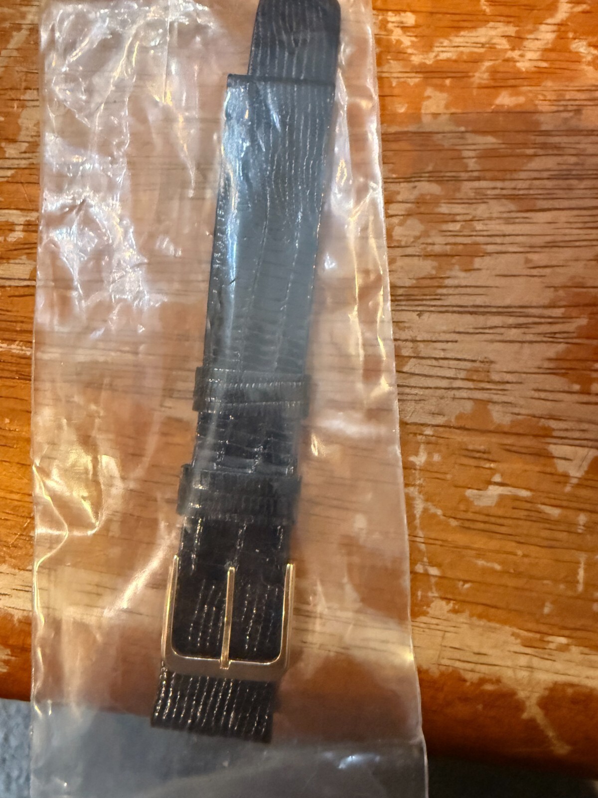 NEW Vintage 1970’s Men’s Lassale Dark Brown Genuine Lizard Watch Band Clasp 17mm