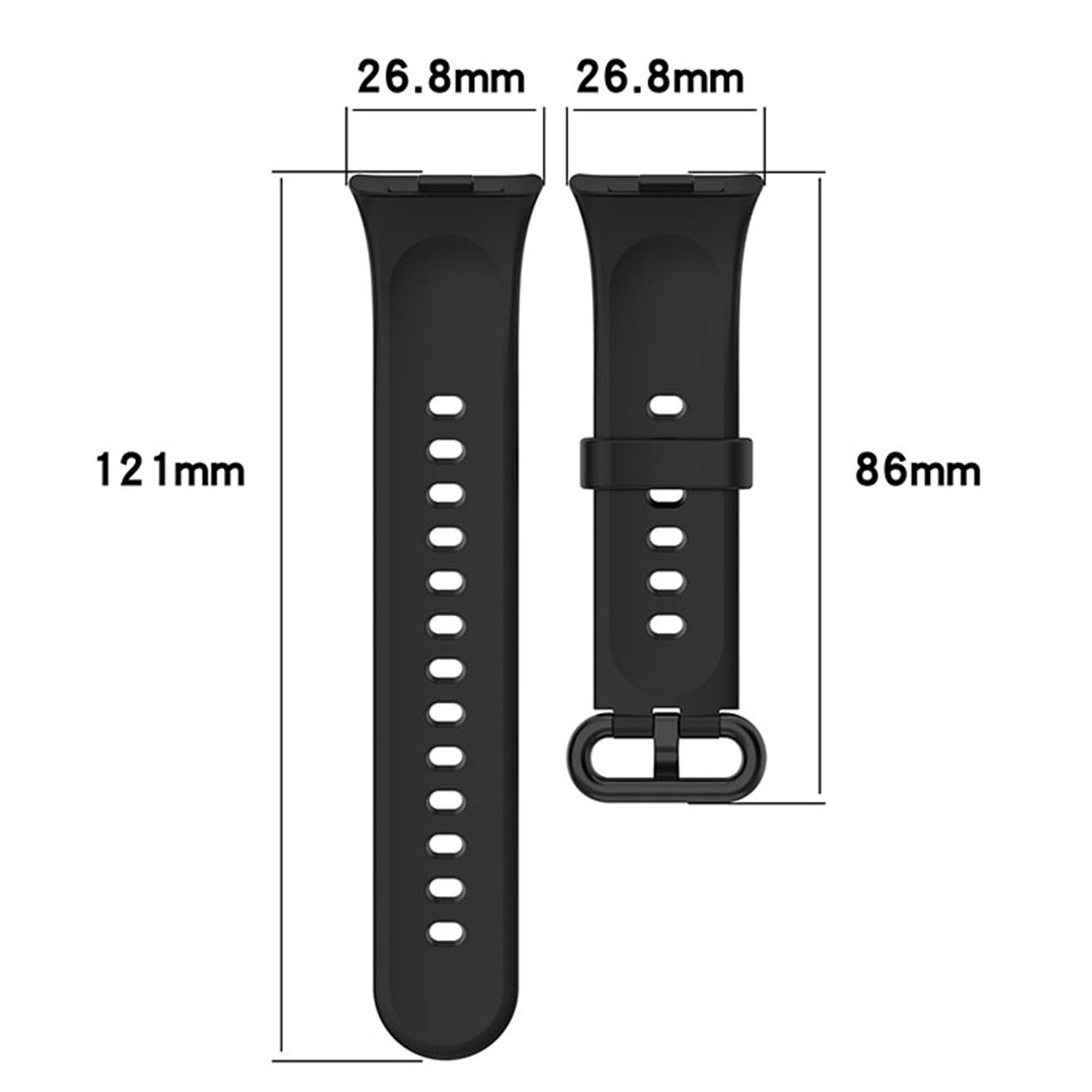 Silicone Head Grain Watch Strap Part for Redmi Watch4